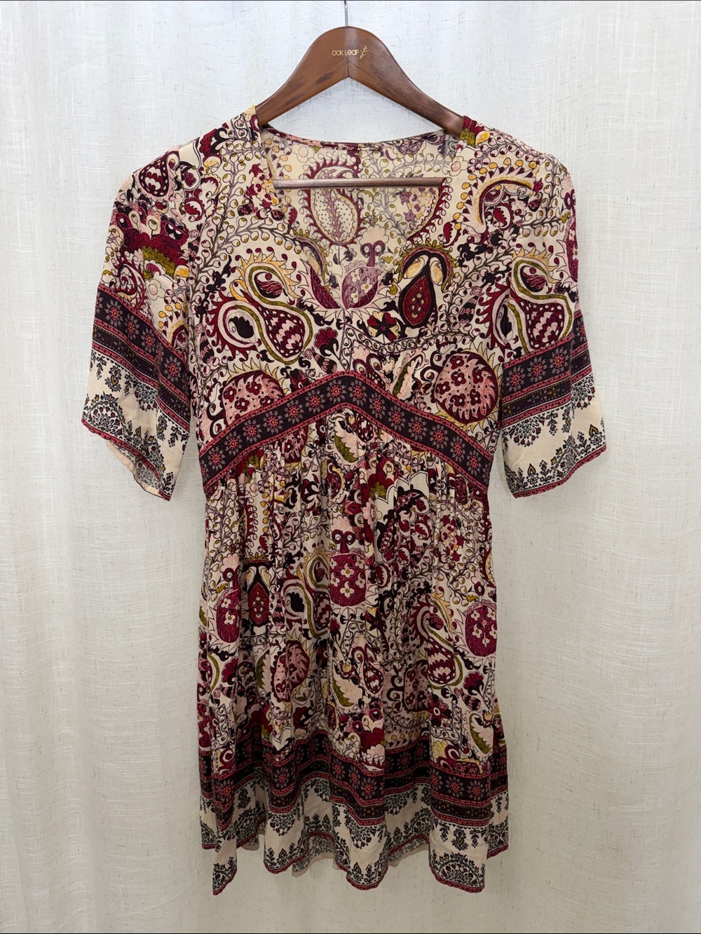 Ba&sh V-Neck Paisley Print Dress Size 2 Excellent Condition
